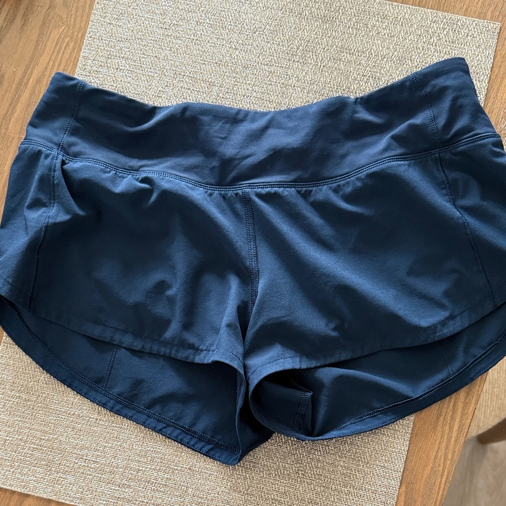 Lululemon Navy Blue Speed Up Shorts (2.5)